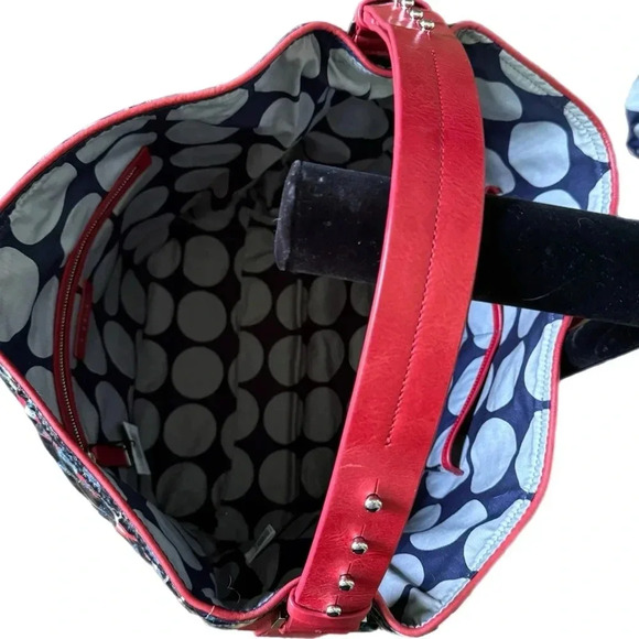 NWT $495 VERA BRADLEY Fenwick Hobo Glossy Blocks Genuine Leather Trim Tote Bag - Picture 7 of 10